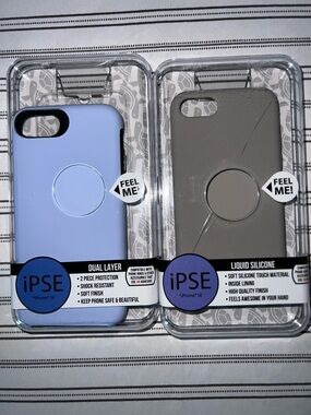 Dual-Style Phone Case Set — Blue & Gray